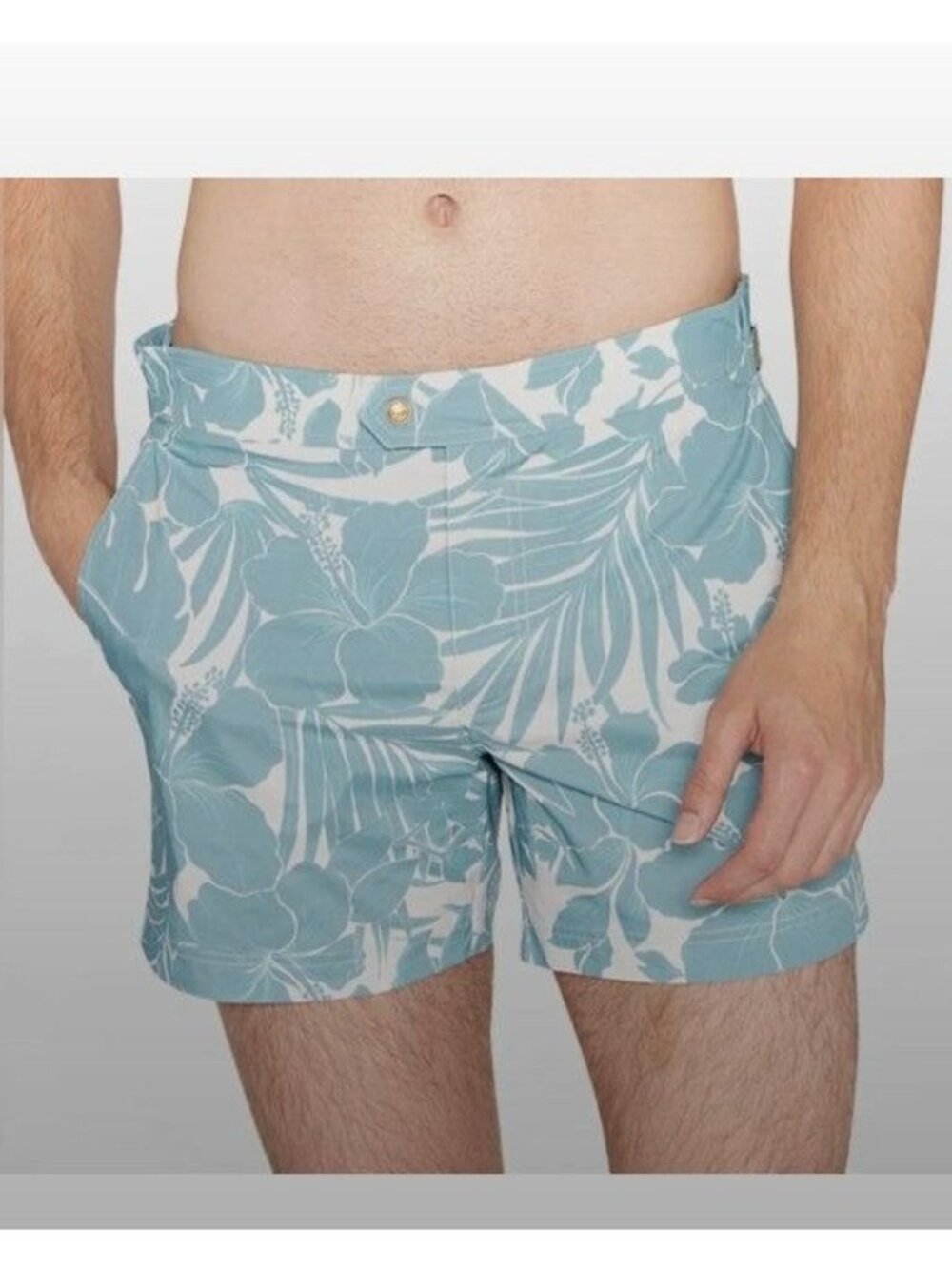 Tom Ford Swim Shorts Slim Fit Short Length Floral Print Size 48 = US M